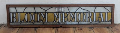 Lot 341 - The Bloom Memorial, a stained glass panel...