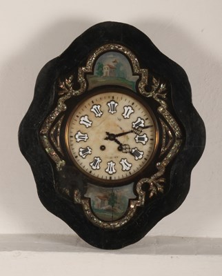 Lot 367 - A French vineyard wall clock, 19th century, in...