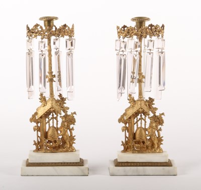 Lot 304 - A pair of unusual 19th century gilt metal...