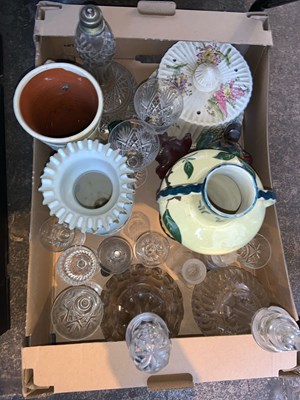 Lot 283 - Four boxes of mixed ceramics and glassware, to...