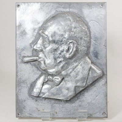 Lot 98 - English school, head of Sir Winston Churchill...