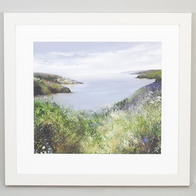 Lot 66 - Amanda Hoskin, b1965, Silver Light Over Fowey,...