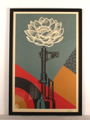 Lot 43 - Shepard Fairey (American, b.1970), Lotus,...