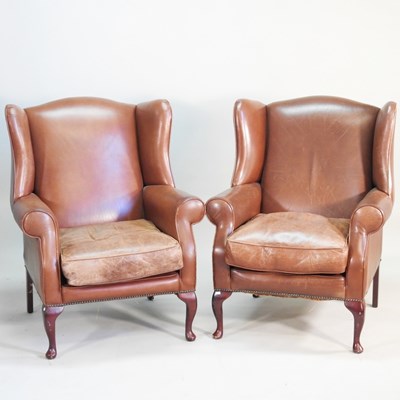 Lot 96 - A pair of Laura Ashley brown leather...