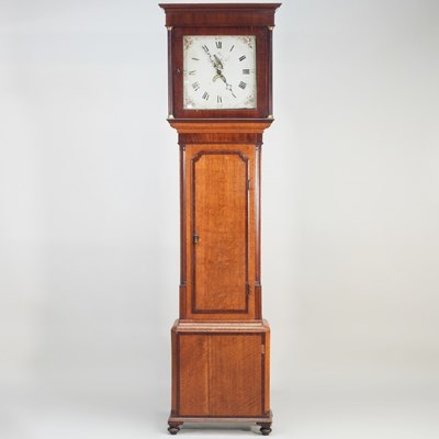 Lot 612 - A George III oak and mahogany cased longcase...