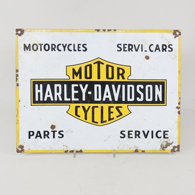 Lot 283 - A modern Harley Davidson enamel advertising...