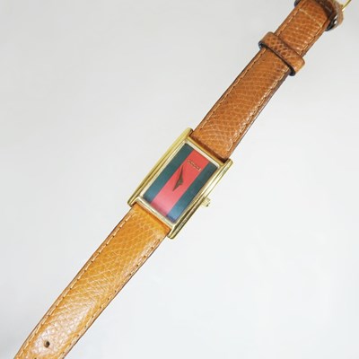 Lot 185 - A 1980s Gucci ladies' dress watch, boxed
