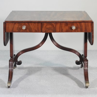 Lot 471 - A 19th century mahogany sofa table, with a...