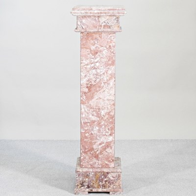 Lot 119 - A rouge marble column, in three sections