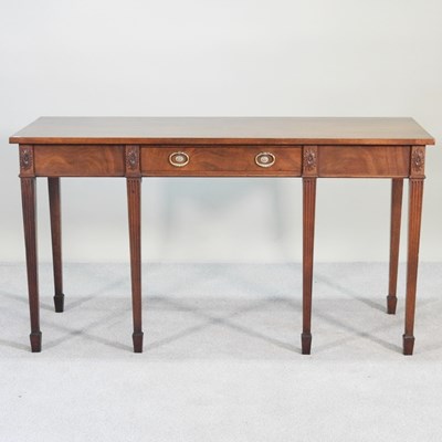 Lot 213 - A Regency style mahogany console table, 20th...