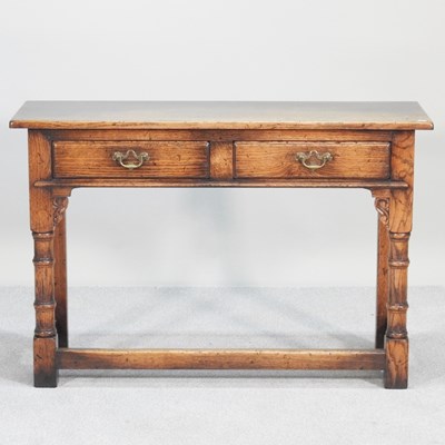Lot 265 - An oak side table, of Georgian design, on...