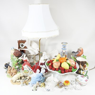Lot 224 - A continental pottery fruit bowl, together...