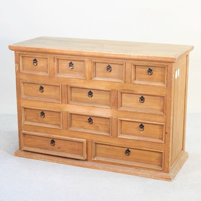 Lot 197 - A Mexican pine merchant's chest, containing...