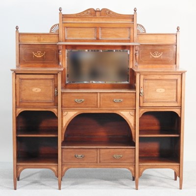 Lot 214 - A late Victorian mirrorback sideboard, on...