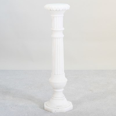 Lot 144 - A carved white alabaster column, 107cm high