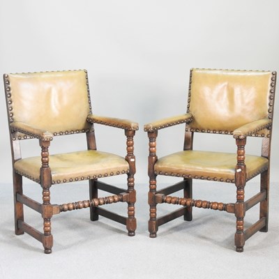 Lot 192 - A pair of early 20th century Cromwellian style...