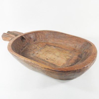Lot 48 - A large hand carved wooden bowl