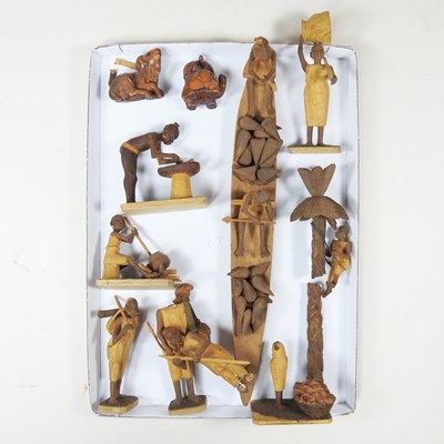 Lot 294 - Two netsuke, together with a collection of...