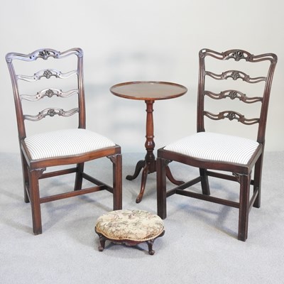 Lot 382 - A Victorian style tripod table, together with...