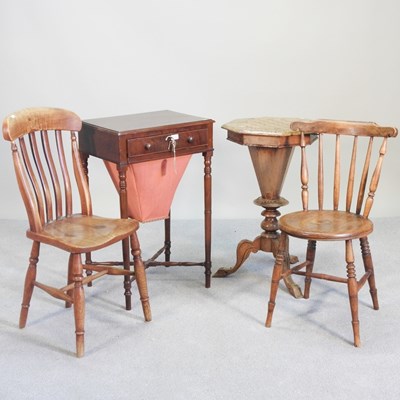 Lot 315 - A 19th century mahogany ladies' work table,...