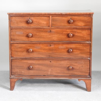 Lot 379 - A Victorian mahogany chest of drawers, on...