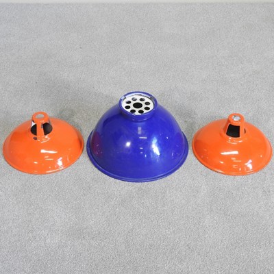 Lot 524 - A pair of mid 20th century orange enamelled...