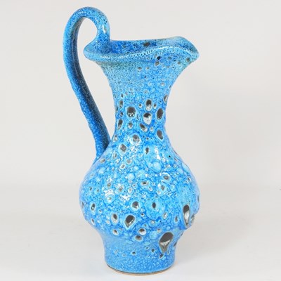 Lot 108 - A French Vallauris style blue glazed fat lava...