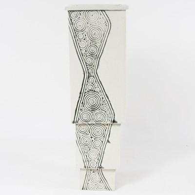 Lot 146 - A Rowan studio pottery vase, of stepped shape,...