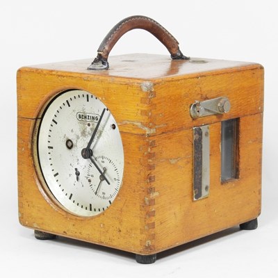 Lot 260 - A mid 20th century Benzing oak cased pigeon...