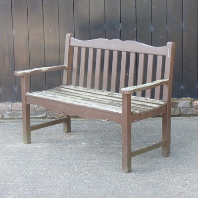 Lot 332 - A wooden garden bench