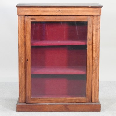 Lot 521 - A Victorian walnut and inlaid pier cabinet, on...