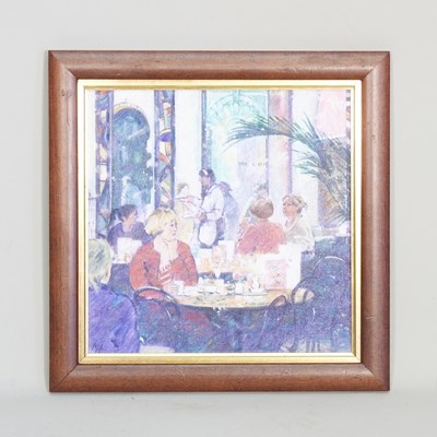 Lot 330 - Marie Hatfield, oil on board, 30 x 30cm,...