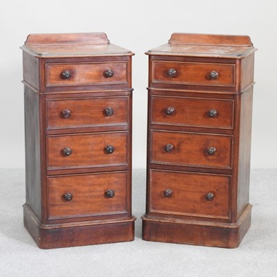 Lot 261 - A pair of Victorian bedside chests, each...
