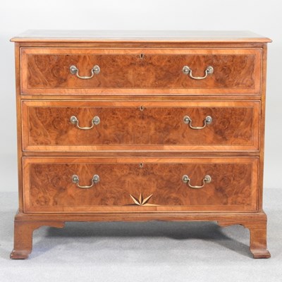 Lot 100 - A George III and later burr walnut veneered...