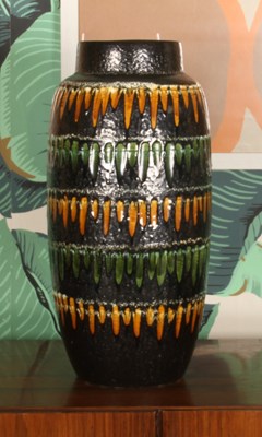 Lot 8 - A West German black, yellow and green glazed...