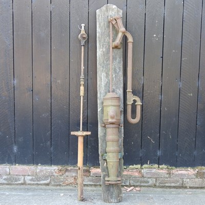 Lot 406 - A cast iron garden water pump, 160cm high