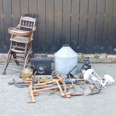 Lot 460 - A collection of items, to include metalwares,...