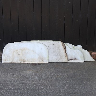 Lot 319 - A shaped marble table washstand top, together...