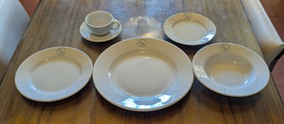 Lot 74 - A modern extensive Porcelite white glazed tea,...
