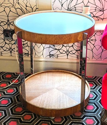 Lot 102 - A Zebra Mobilie Intondo bar trolley, circa...