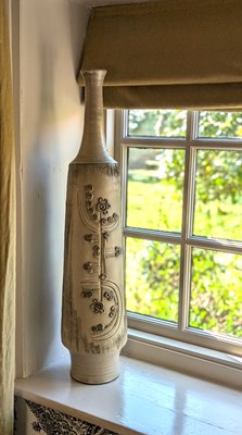 Lot 112 - A 1970s stoneware table lamp base, 75cm high