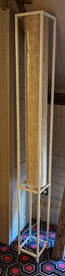 Lot 124 - A 1970's white painted standard lamp, with a...