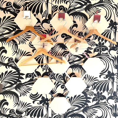 Lot 130 - A set of 1970s style German white painted wall...