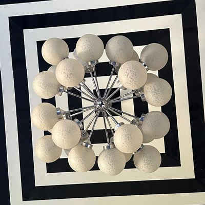 Lot 151 - A Richard Essig chrome frosted bubble glass...