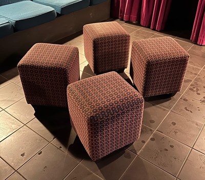 Lot 175 - A set of four Melin Tregwynt style upholstered...