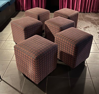 Lot 176 - A set of six Melin Tregwynt style upholstered...