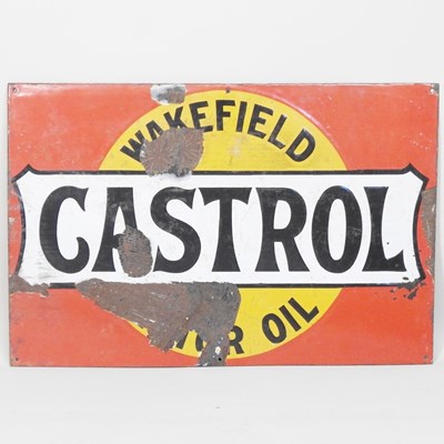 Lot 24 - An early 20th century enamel advertising sign,...