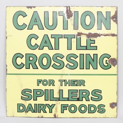 Lot 42 - An old advertising sign, Spillers Dairy Food,...