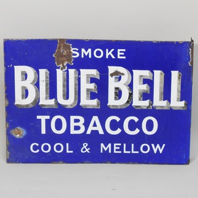 Lot 197 - An old double sided enamel advertising sign,...