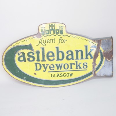 Lot 134 - An old enamel double sided advertising sign,...